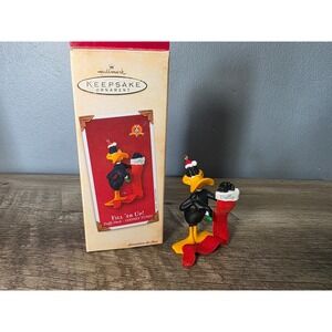 Hallmark Keepsake 2002 Looney Tunes Daffy Duck Fill Er Up Christmas Ornament Box